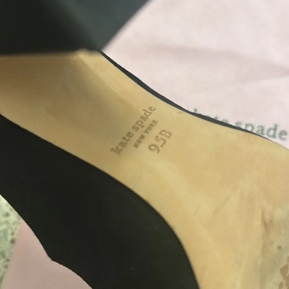 Kate Spade Maren pump Mary Jane rhinestone suede heel 9.5